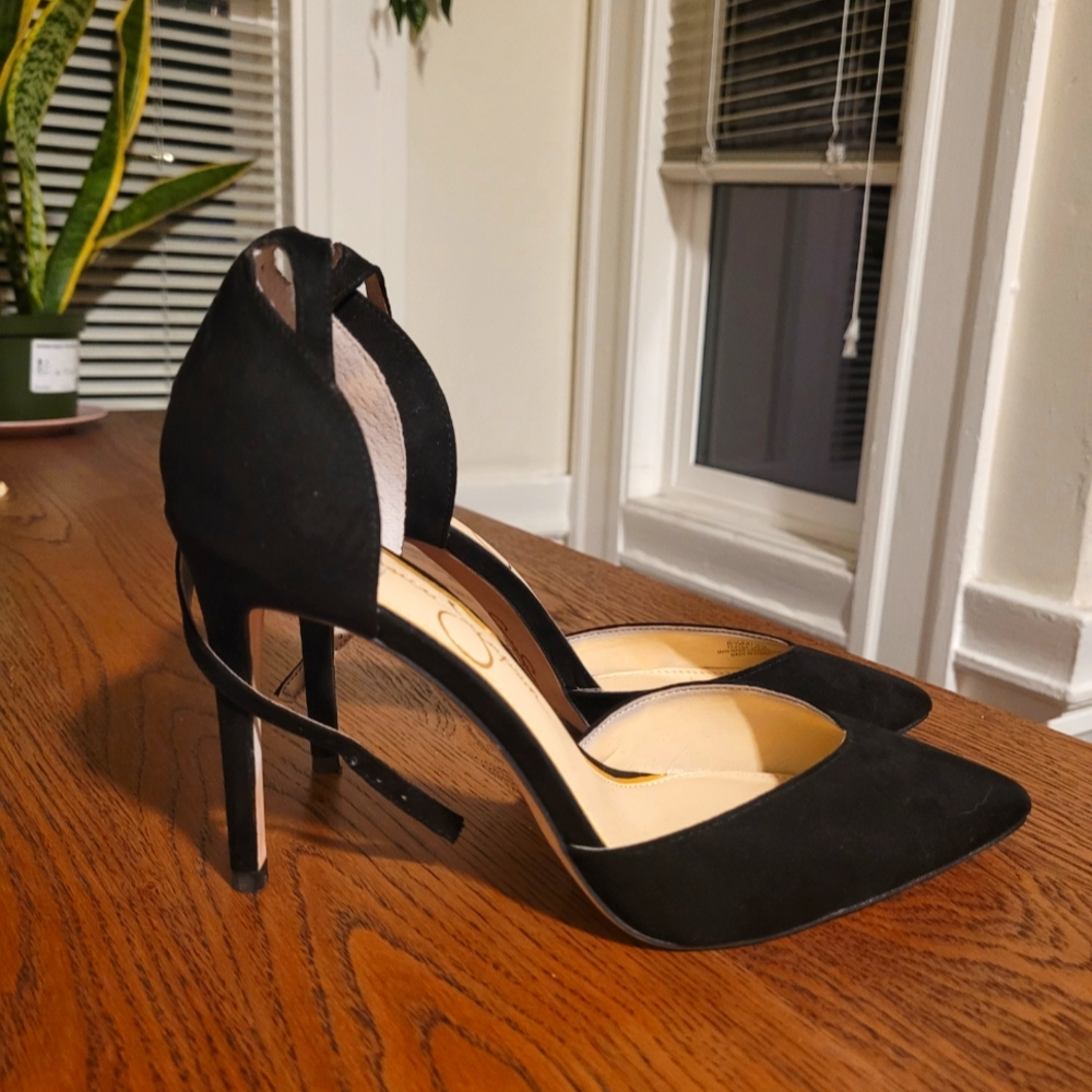 Jessica Simpson Black Slingback Heels